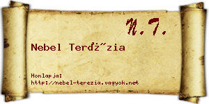 Nebel Terézia névjegykártya